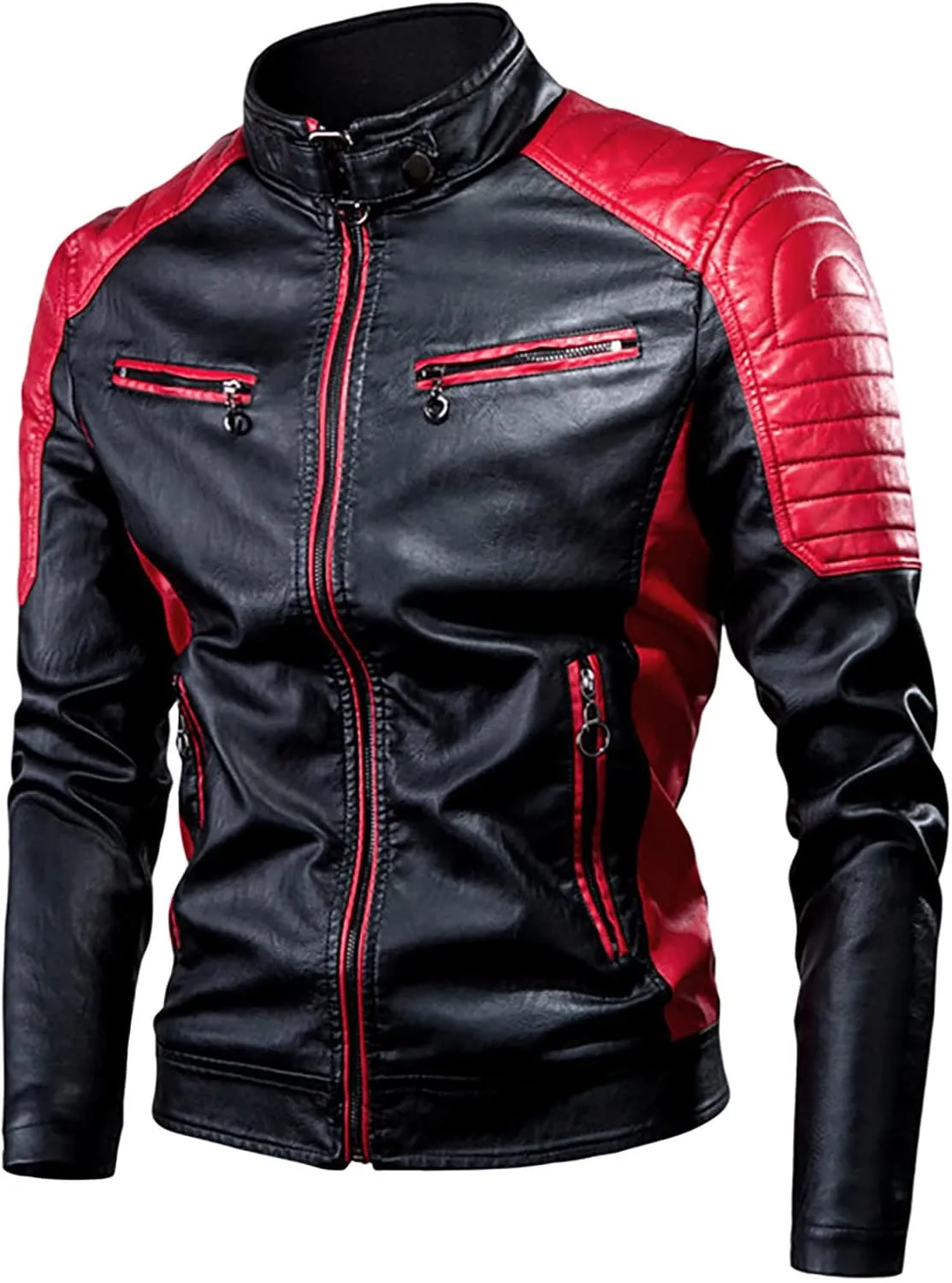 DuDubaby Mens Fleece Jacket Autumn Winter Fashion Jacket Solid Color Coat Sweatshirt Cardigan Zipper