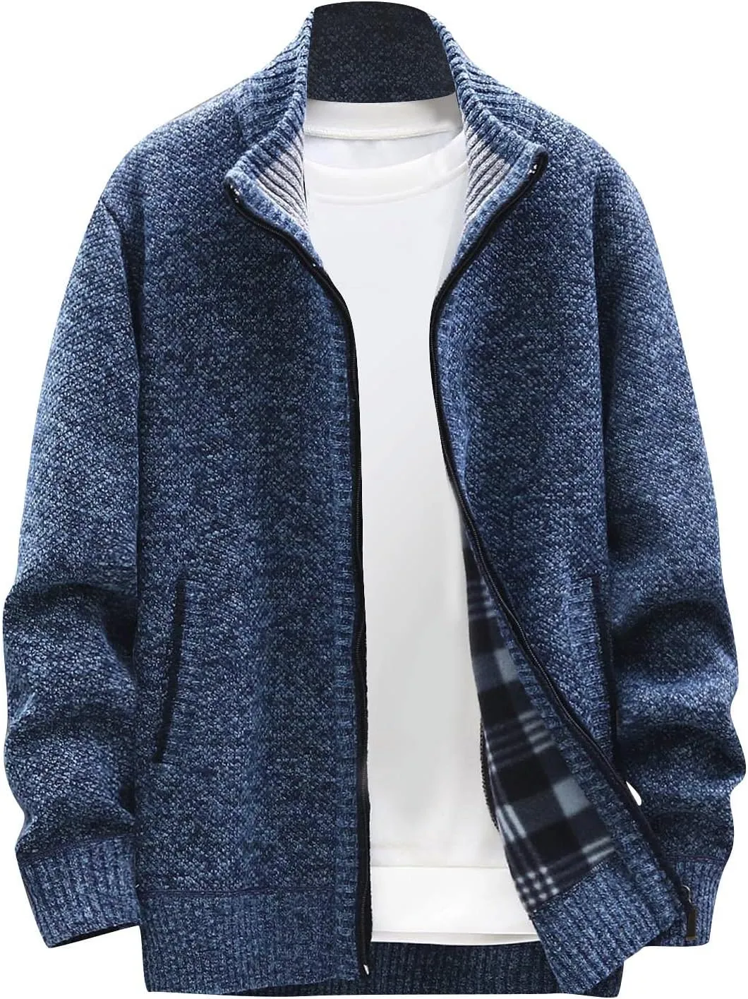 Dudubaby Ugly Sweater Menautumn and Winter Fashion Loose Cardigan Warm Lapel Hooded Jacket Sweater Plus Size Sweaters