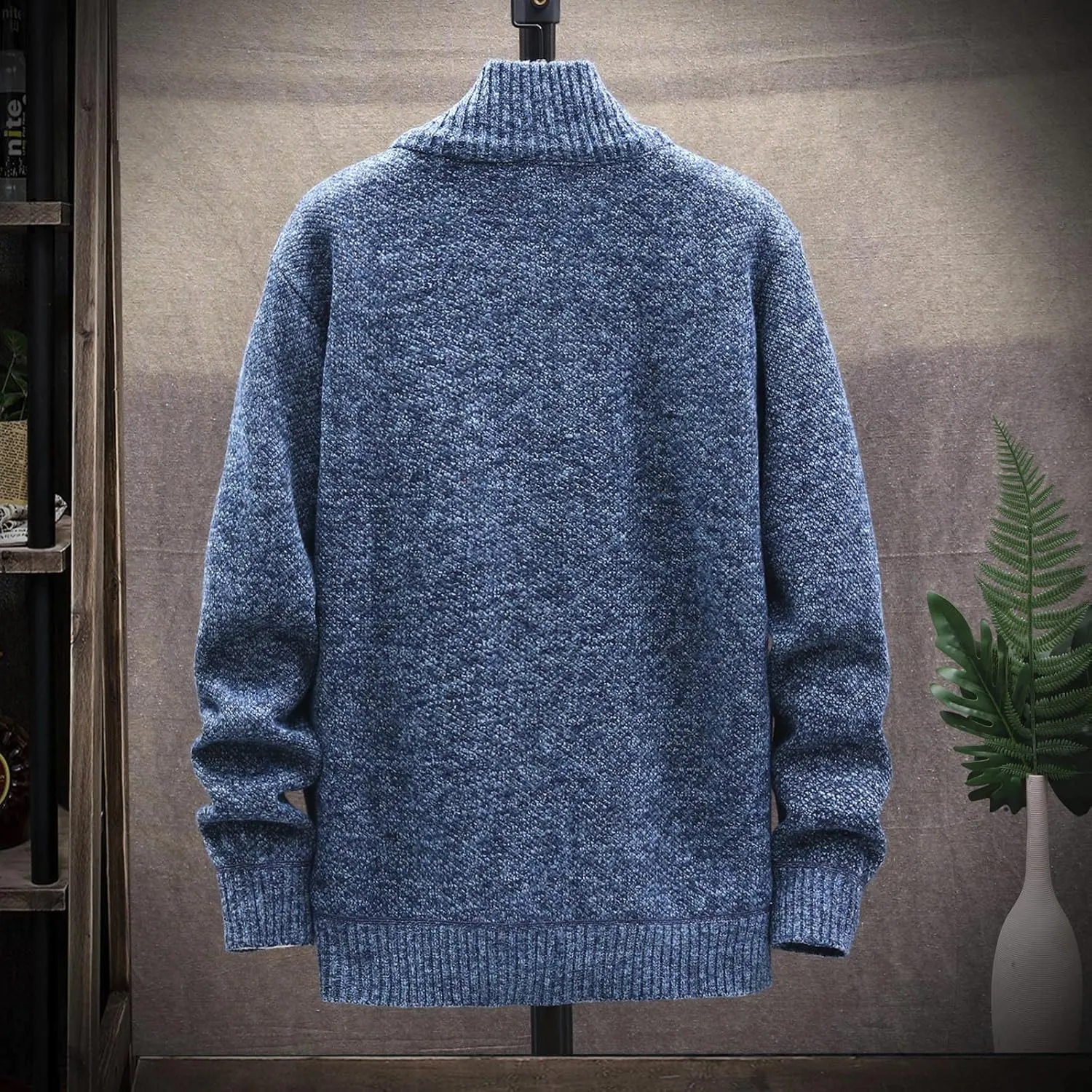Dudubaby Ugly Sweater Menautumn and Winter Fashion Loose Cardigan Warm Lapel Hooded Jacket Sweater Plus Size Sweaters