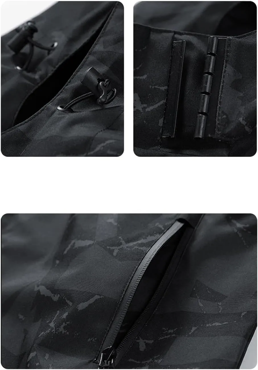 Dvbfufv Men Clothing Hooded Jacket Mens Jacket Spring Autumn Fashion Outdoor Sports Jacket Men Vintage Print Coats