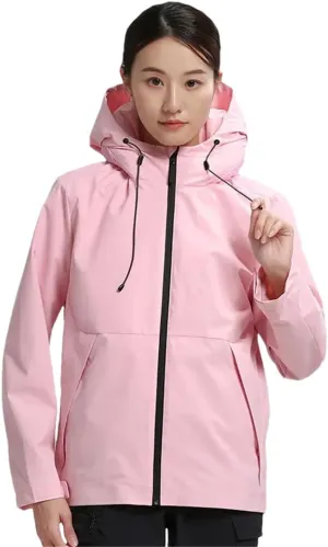 ERFMFKL Men Women's Solid Windbreaker Jackets With Hood Outdoor Sports Jacket Hiking Biking Coat
