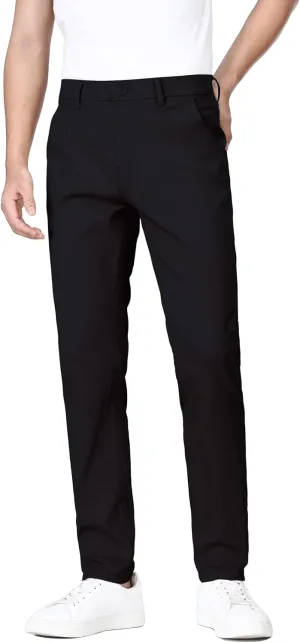 ESSYSHE Men’s Slim Fit Flex Waist Chino Pants Stretch Khaki Tapered Pants for Men