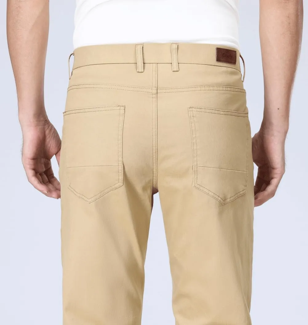 ESSYSHE Men’s Slim Fit Flex Waist Chino Pants Stretch Khaki Tapered Pants for Men