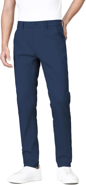 ESSYSHE Men’s Slim Fit Flex Waist Chino Pants Stretch Khaki Tapered Pants for Men