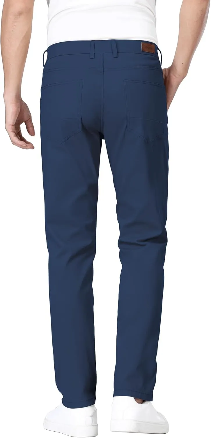 ESSYSHE Men’s Slim Fit Flex Waist Chino Pants Stretch Khaki Tapered Pants for Men