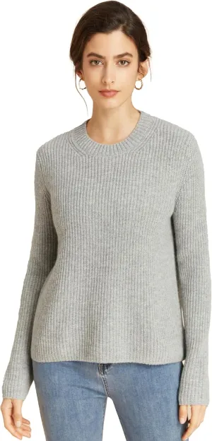 EURKEA Women's Cashmere Blend Crewneck Sweater, Long Sleeve Pullover, Tops for Women, Gifts Ready