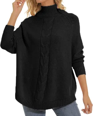 Fall Fashion Oversized Casual Pullover Knitting High Casual Plus Size 3XL Women Sweater Top Mens Turtleneck Long Sleeve