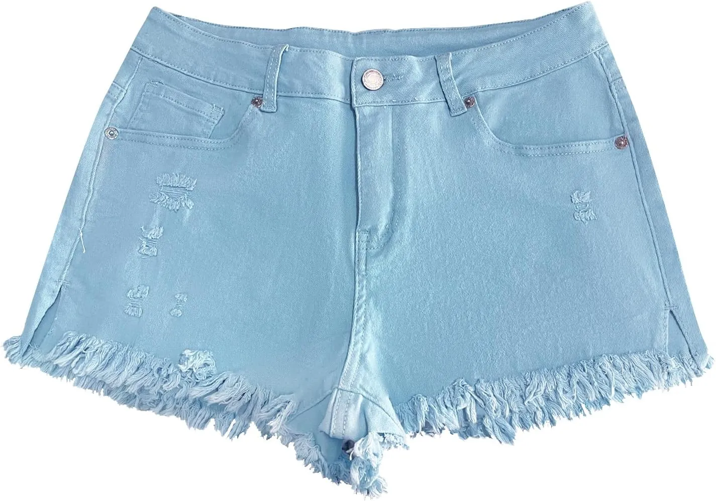 Fensajomon Women's Low Rise Summer Ripped Distressed Frayed Denim Shorts Sexy Jean