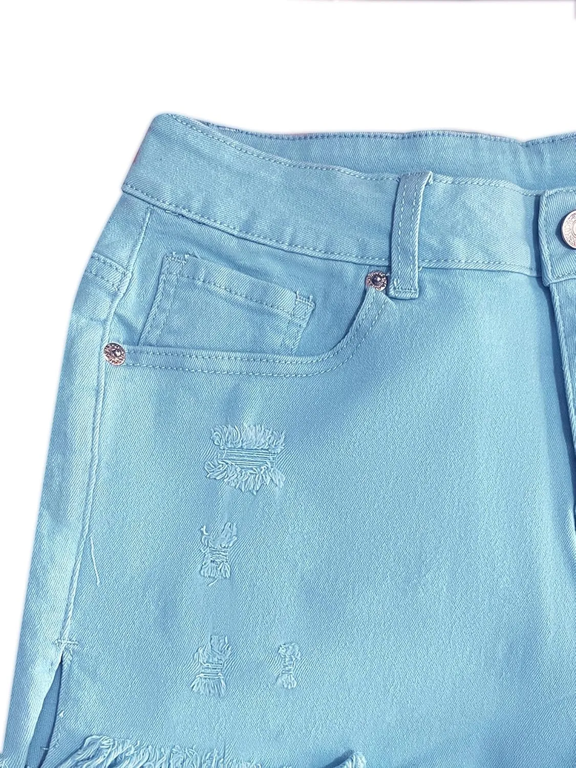 Fensajomon Women's Low Rise Summer Ripped Distressed Frayed Denim Shorts Sexy Jean