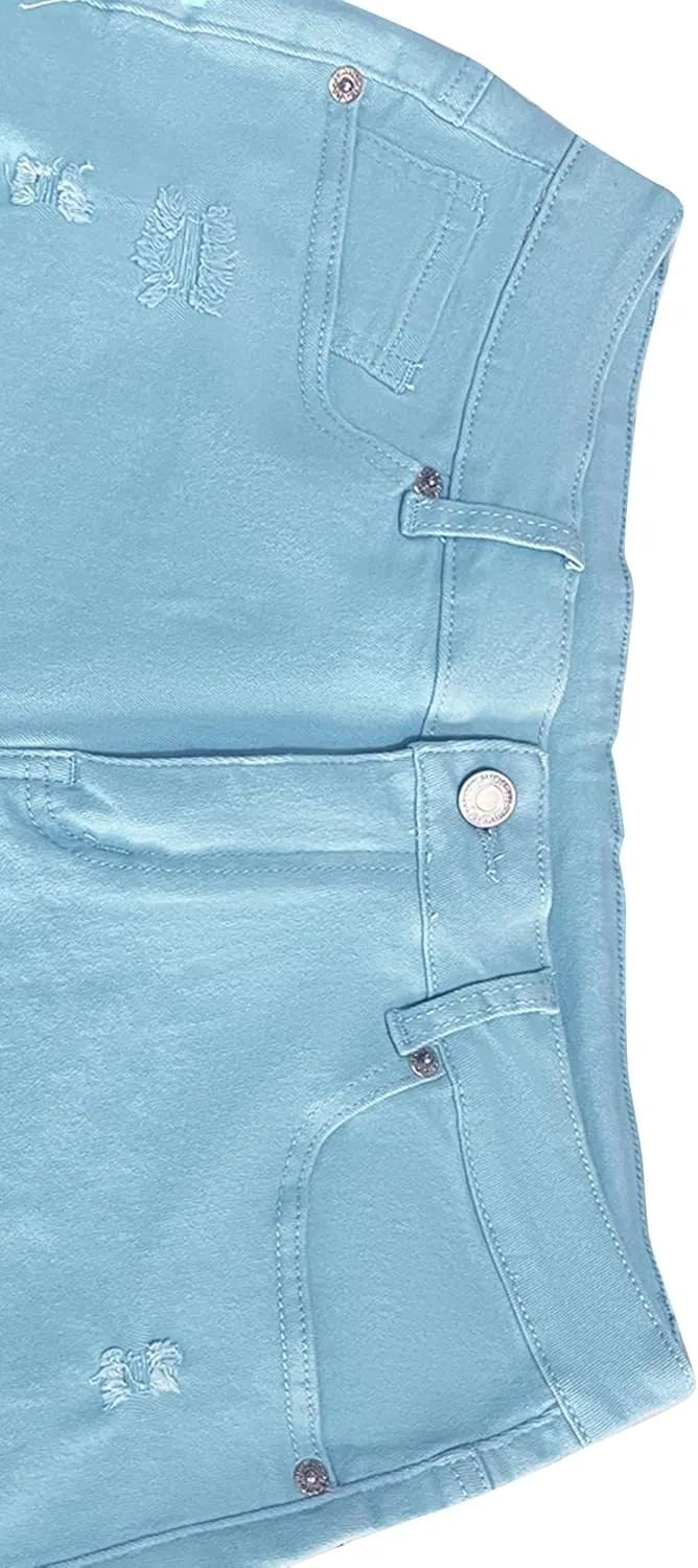 Fensajomon Women's Low Rise Summer Ripped Distressed Frayed Denim Shorts Sexy Jean