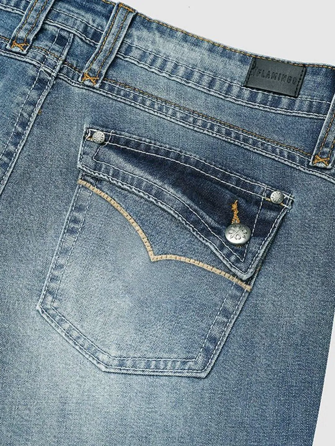 Flamingals Low Waisted Straight Leg Jeans for Women Stretchy Vinatge Skinny Jeggings
