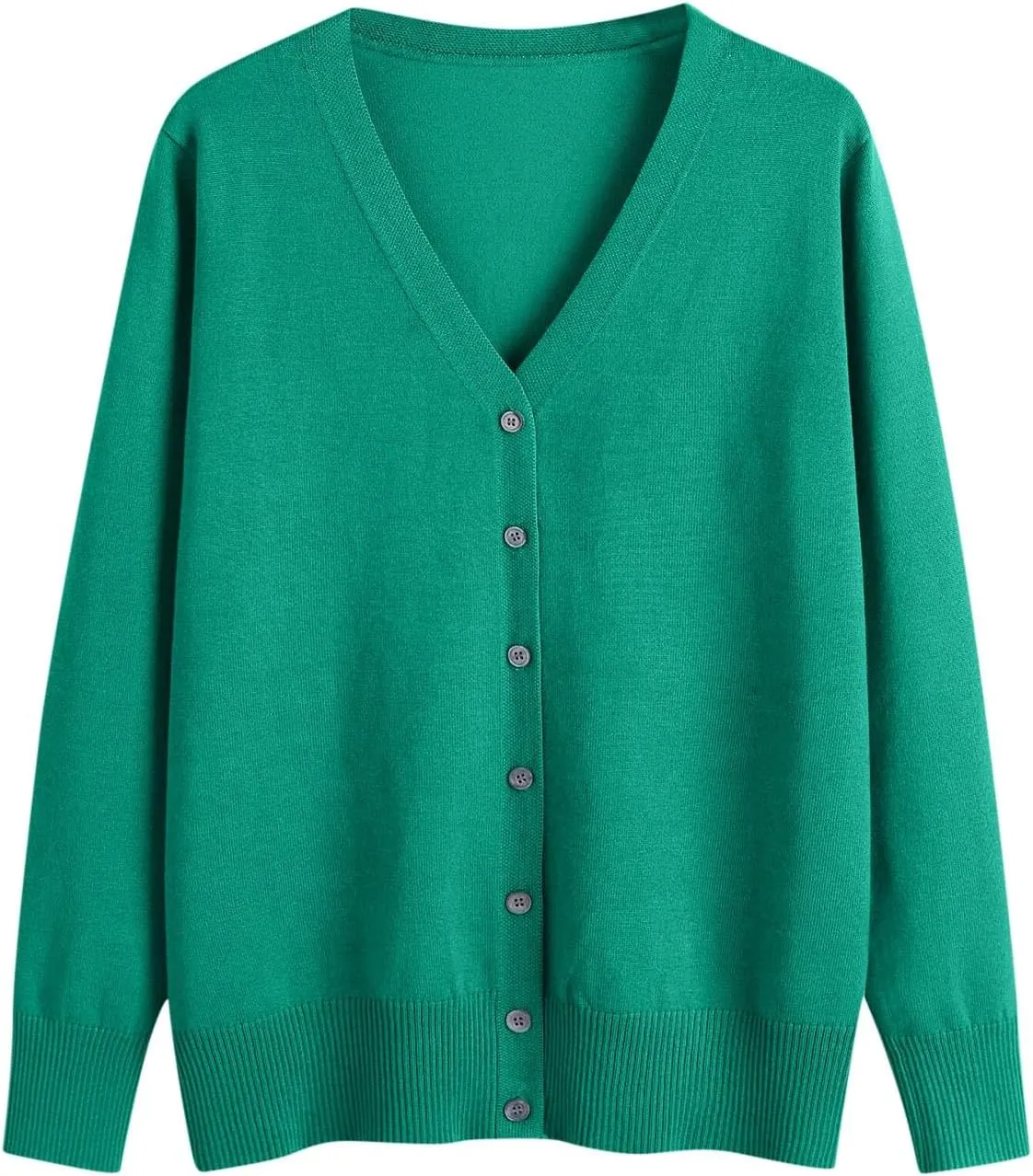 for Ladies Fall Winter Long Sleeve Vneck Sweater Loose Fit Oversized Crochet Warm Knit Cardigan Basic Women 2025