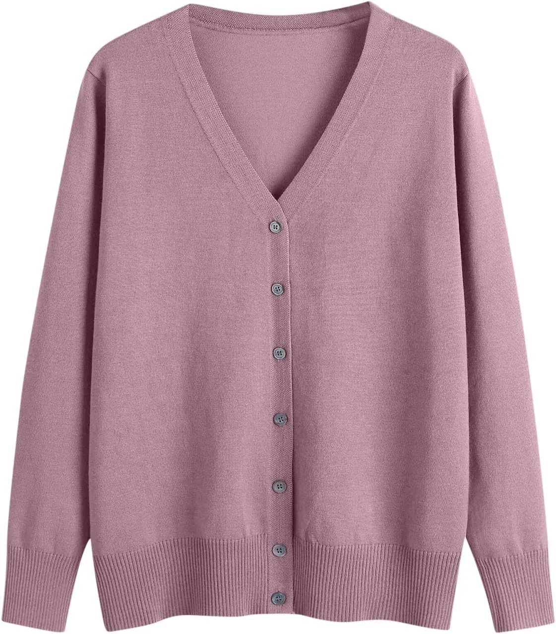for Ladies Fall Winter Long Sleeve Vneck Sweater Loose Fit Oversized Crochet Warm Knit Cardigan Basic Women 2025