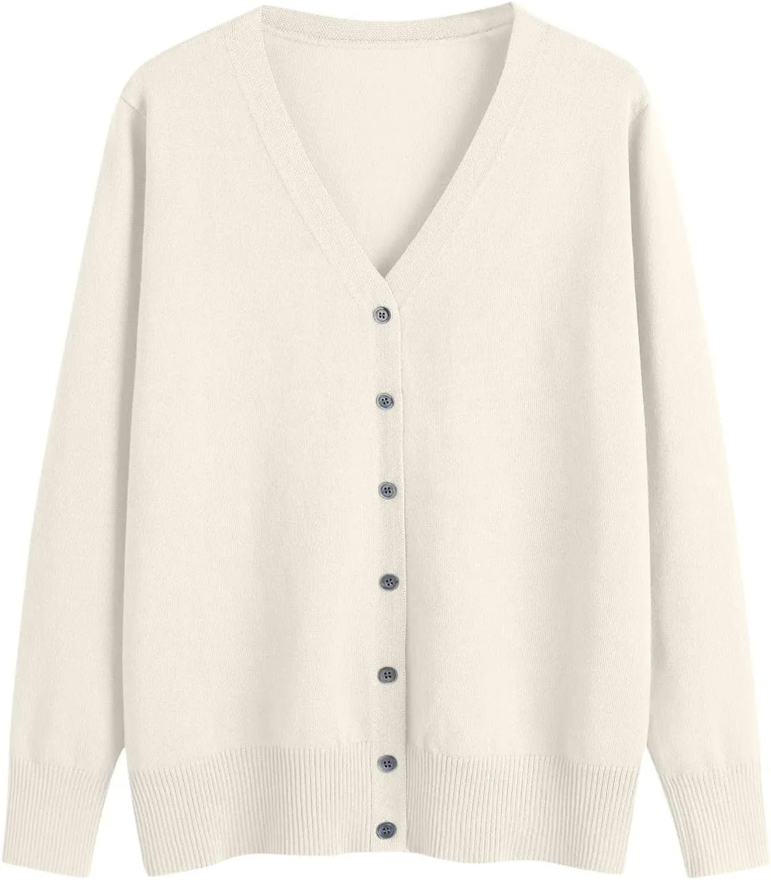 for Ladies Fall Winter Long Sleeve Vneck Sweater Loose Fit Oversized Crochet Warm Knit Cardigan Basic Women 2025