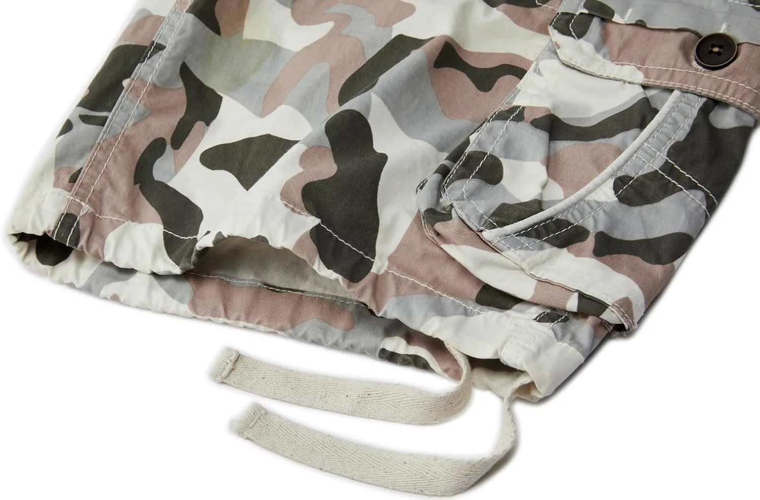FOURSTEEDS Women's Casual Fitted Multi-Pockets Camouflage Twill Bermuda Cargo Shorts