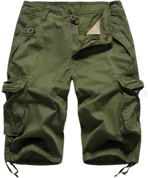 FOURSTEEDS Women's Casual Fitted Multi-Pockets Camouflage Twill Bermuda Cargo Shorts