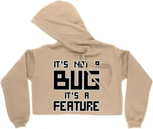 Funny IT Women's Cropped Fleece Hoodie - Cropped Hoodie for Women - Hooded Sweatshirt