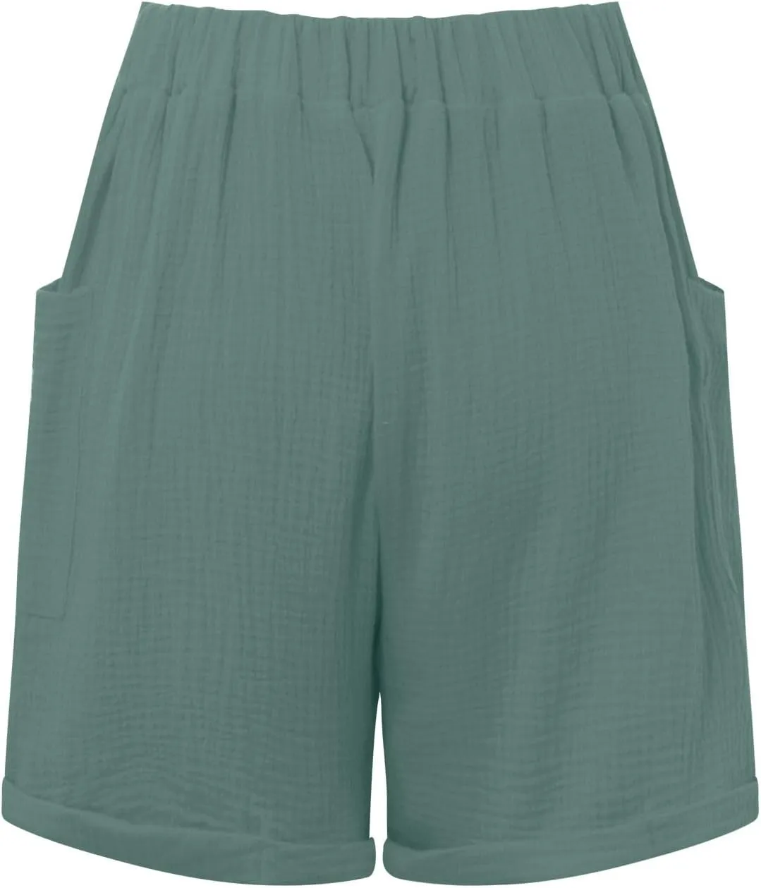 FZVYD Women's Loose Fit Shorts 2024 Summer Lightweight High Waisted Tie Knot Bermuda Shorts Cute Comfy Shorts with Pockets