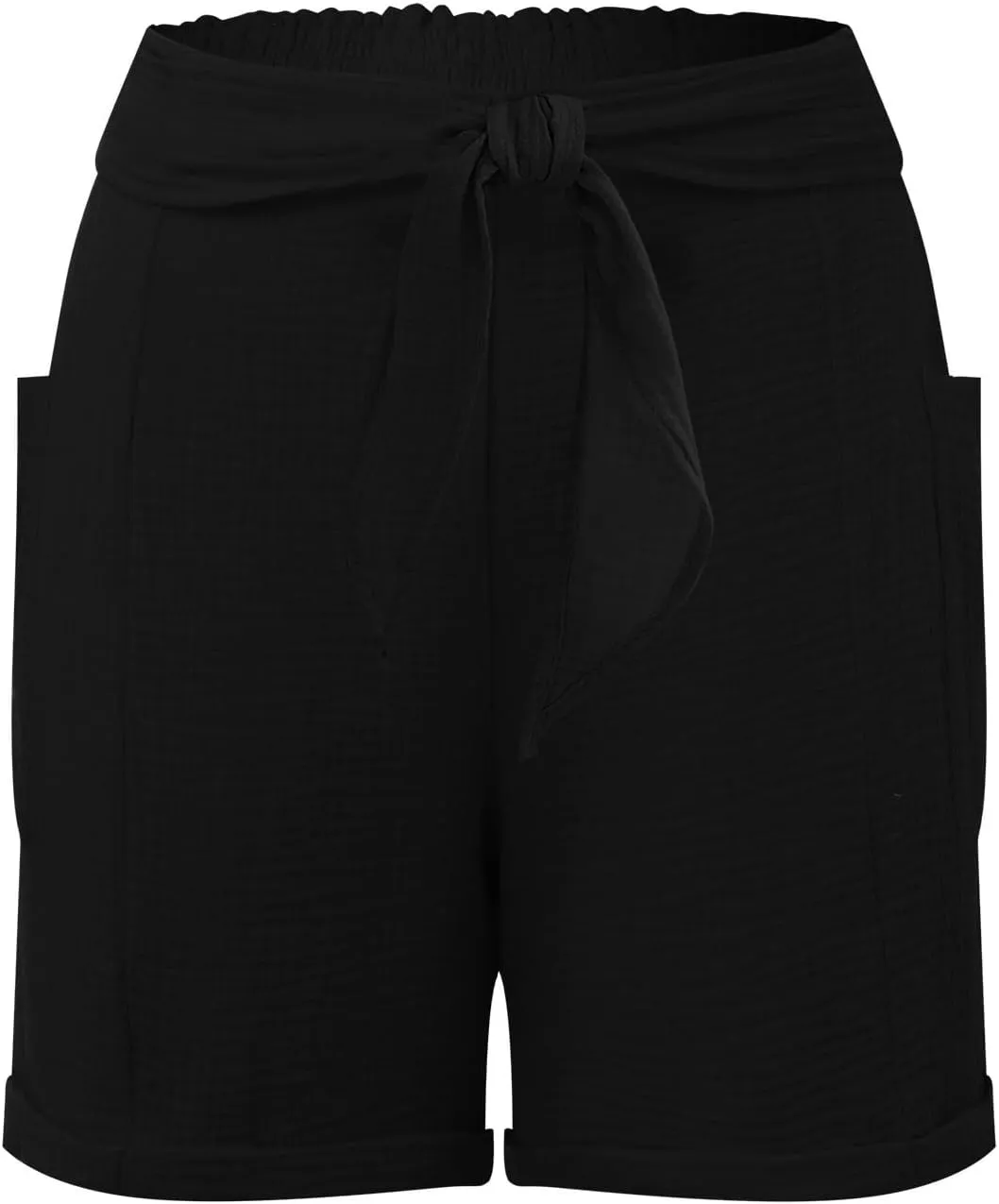 FZVYD Women's Loose Fit Shorts 2024 Summer Lightweight High Waisted Tie Knot Bermuda Shorts Cute Comfy Shorts with Pockets