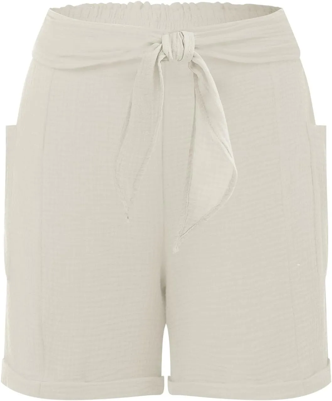 FZVYD Women's Loose Fit Shorts 2024 Summer Lightweight High Waisted Tie Knot Bermuda Shorts Cute Comfy Shorts with Pockets