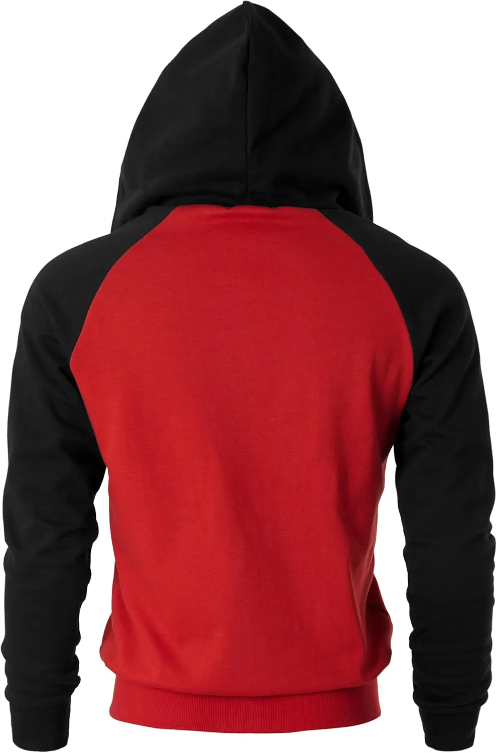 GIVON Men's Zip Up Hoodie Lightweight Baseball Raglan Hooded Sweatshirt
