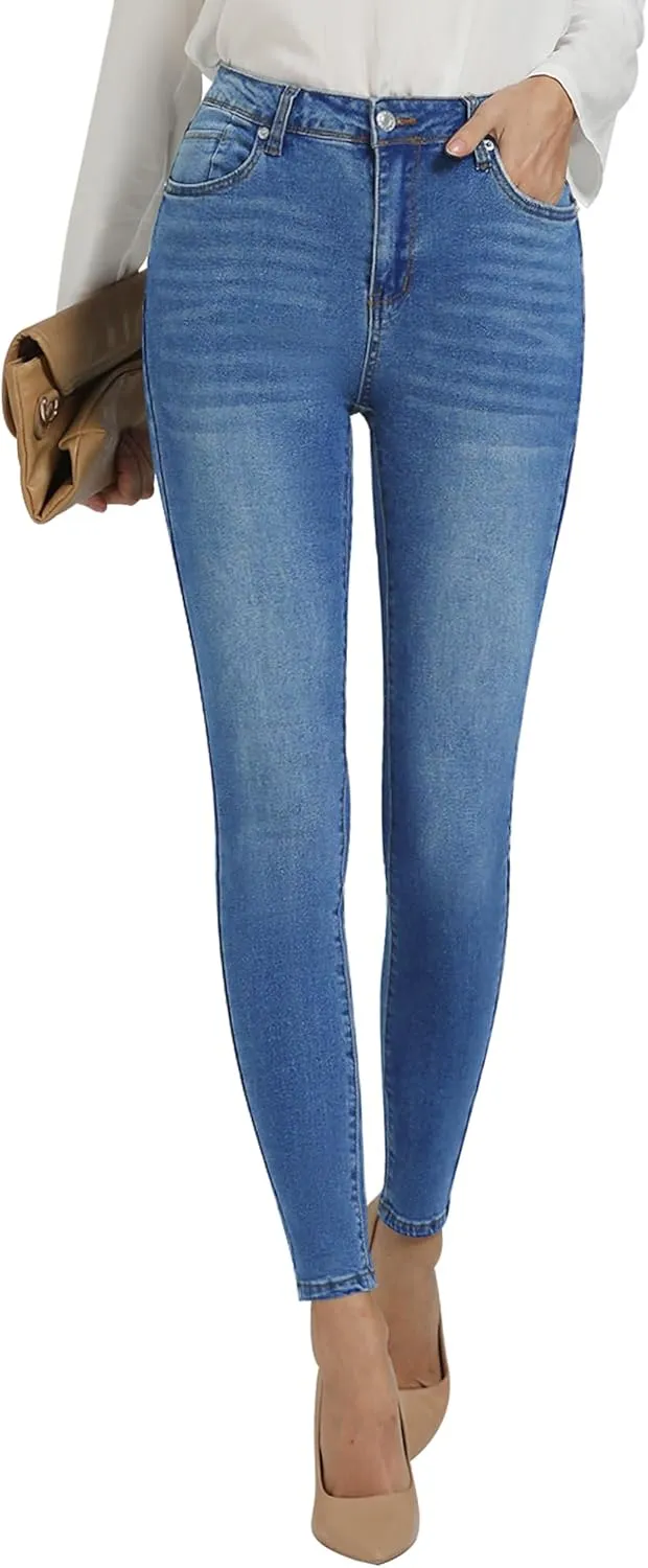GRAPENT Skinny Jeans for Women High Waist Stretchy Classic High Rise Slimming Jeggings Denim Trousers Pants