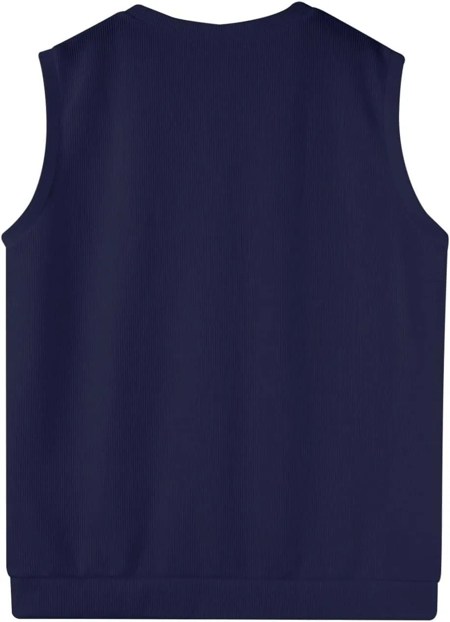 HAVUITYY Mens Vest V Neck Sleeveless Knit Pullover 2025 Sweater Vest Casual Business Work Slim Fit Lightweight Tank Tops