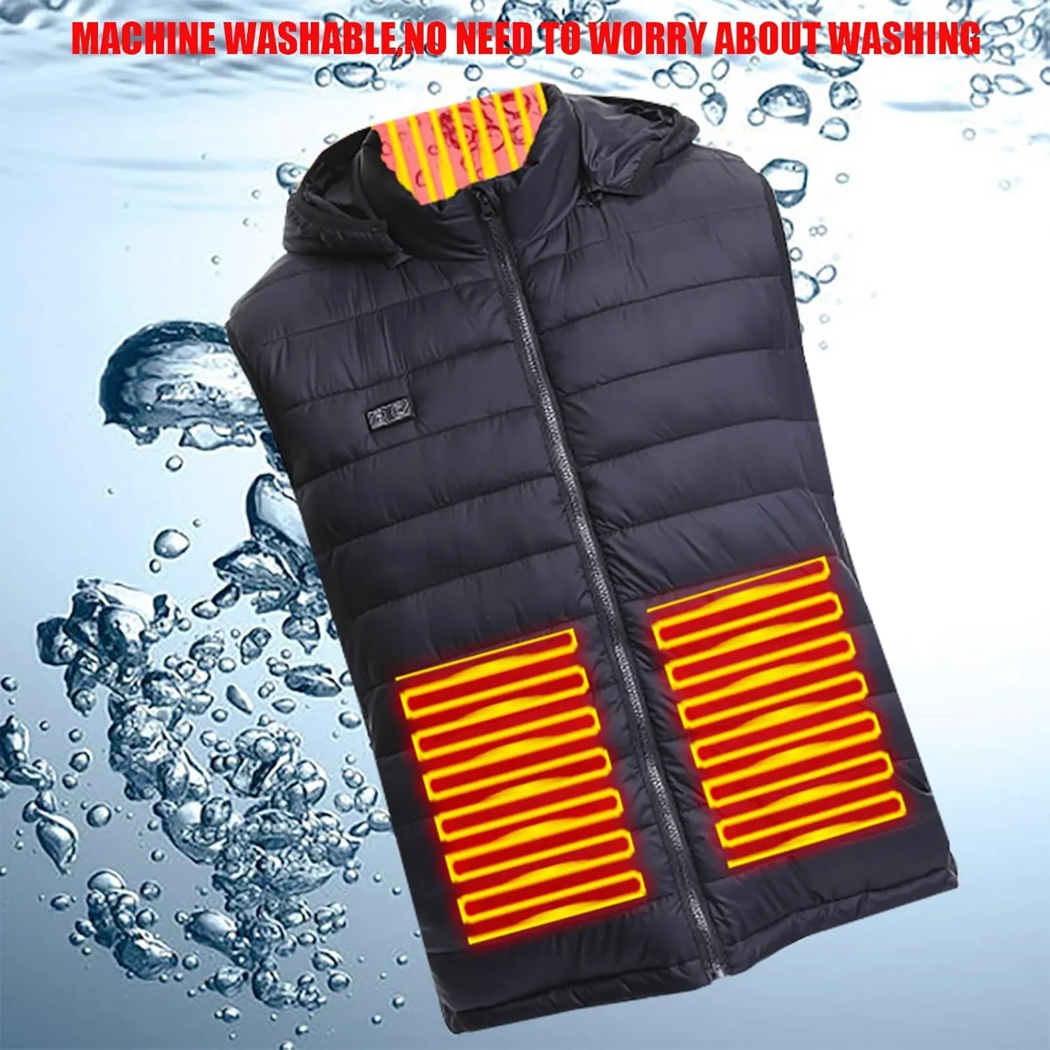Heated Vest for Men & Winter Windproof UBS Smart Electric Heating Vest&Down Softshell Sleeveless Sports Jacket&S-XXL