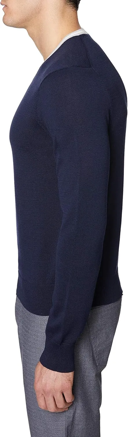 Hickey Freeman Men's Long Sleeve V Neck Sweater