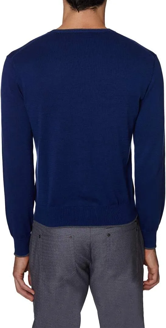 Hickey Freeman Men's Long Sleeve V Neck Sweater