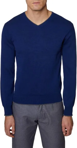 Hickey Freeman Men's Long Sleeve V Neck Sweater