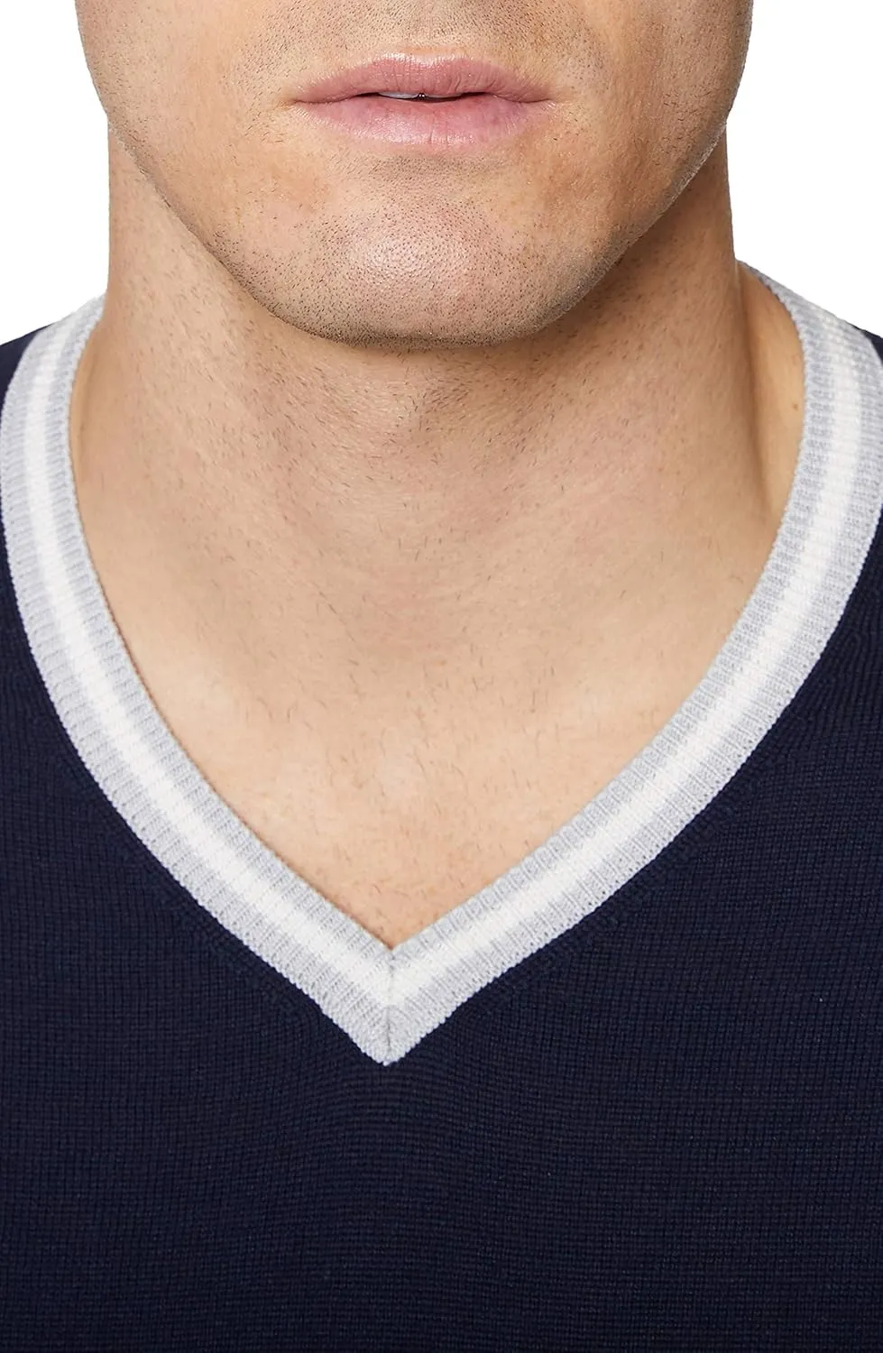 Hickey Freeman Men's Long Sleeve V Neck Sweater