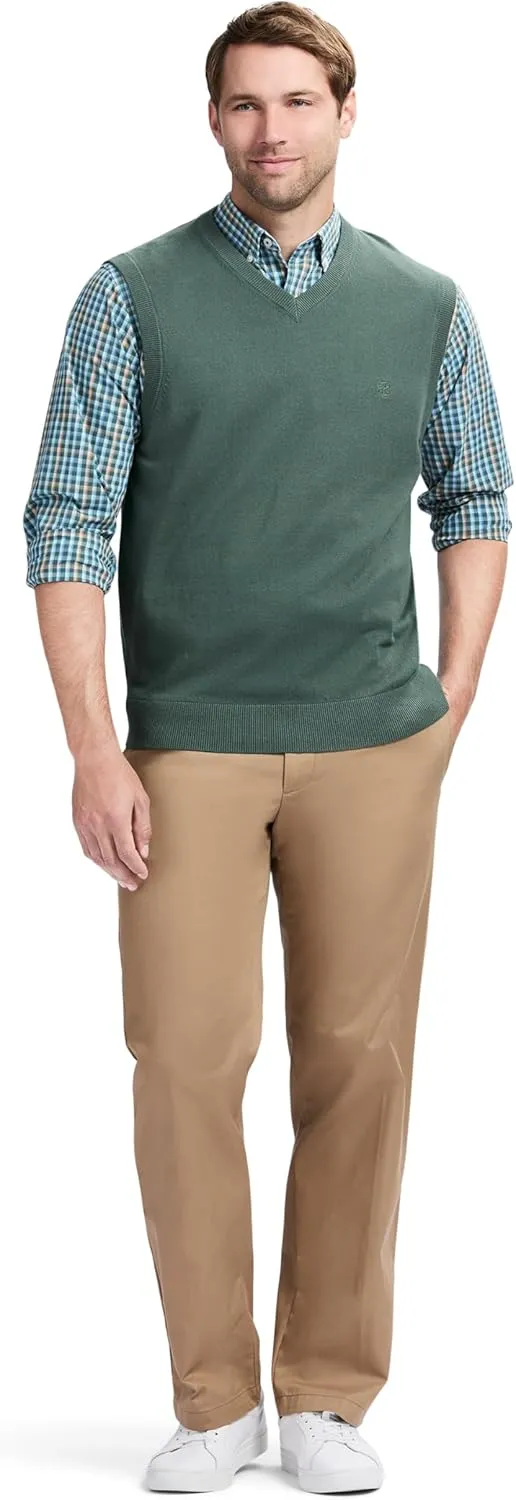 IZOD Men's Fine Gauge V-Neck Sweater Vest