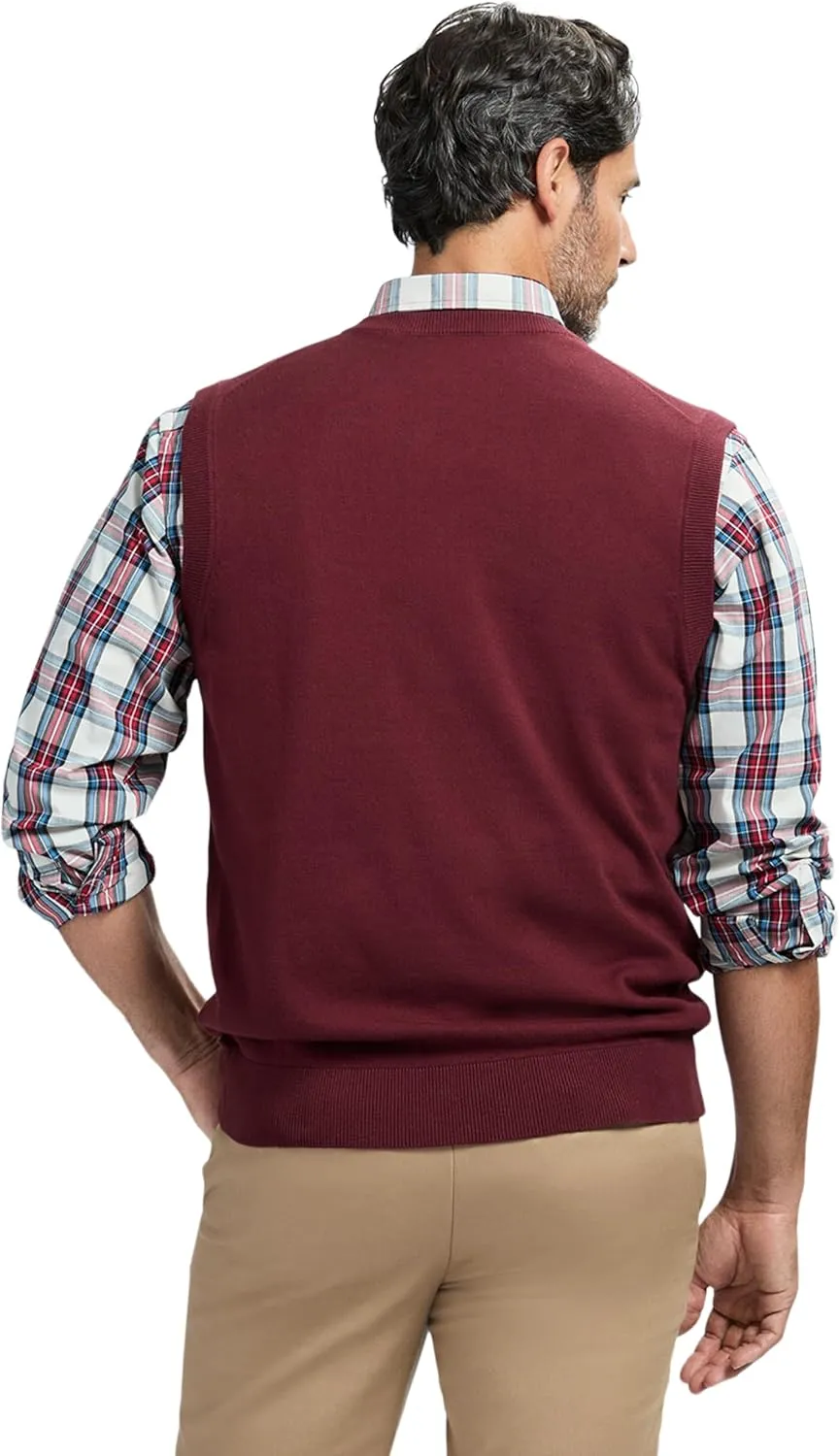 IZOD Men's Fine Gauge V-Neck Sweater Vest