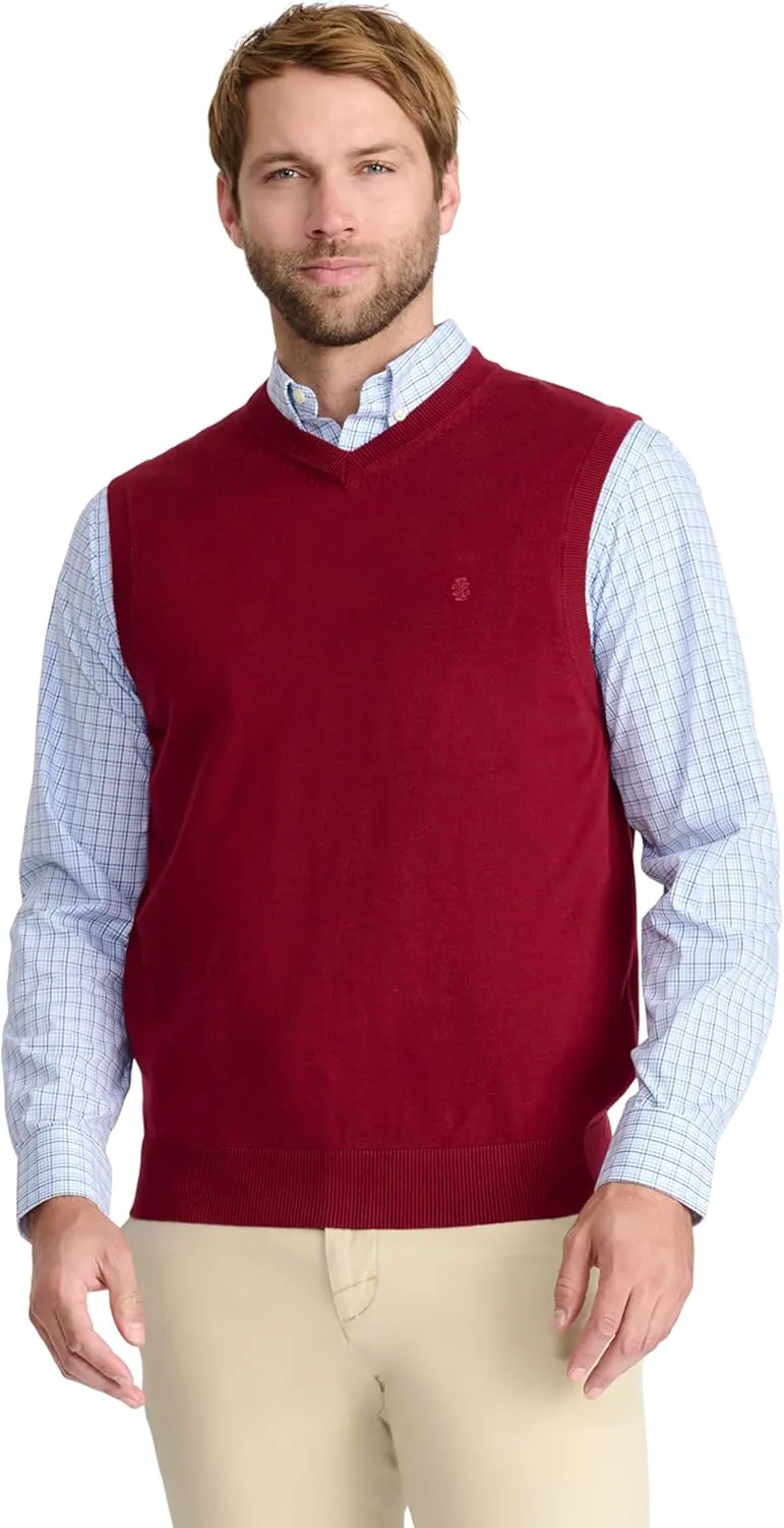 IZOD Men's Fine Gauge V-Neck Sweater Vest