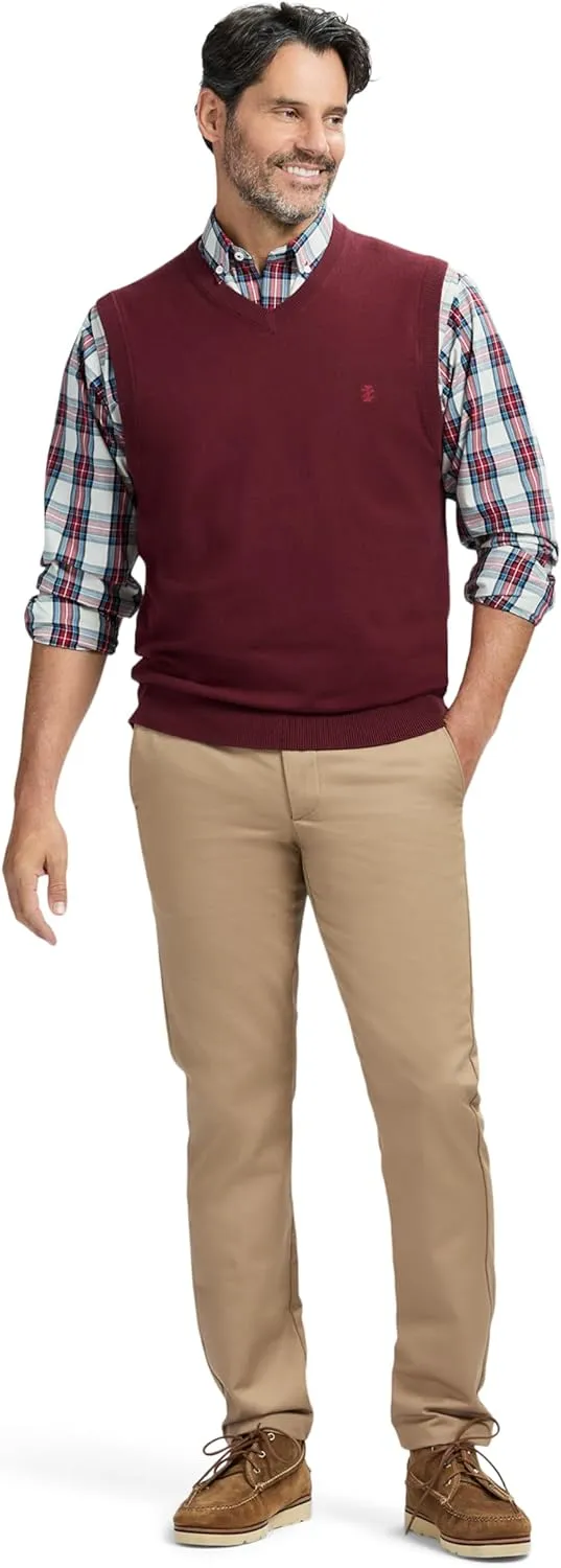 IZOD Men's Fine Gauge V-Neck Sweater Vest