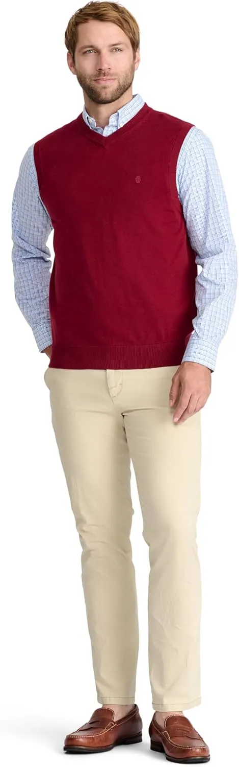 IZOD Men's Fine Gauge V-Neck Sweater Vest