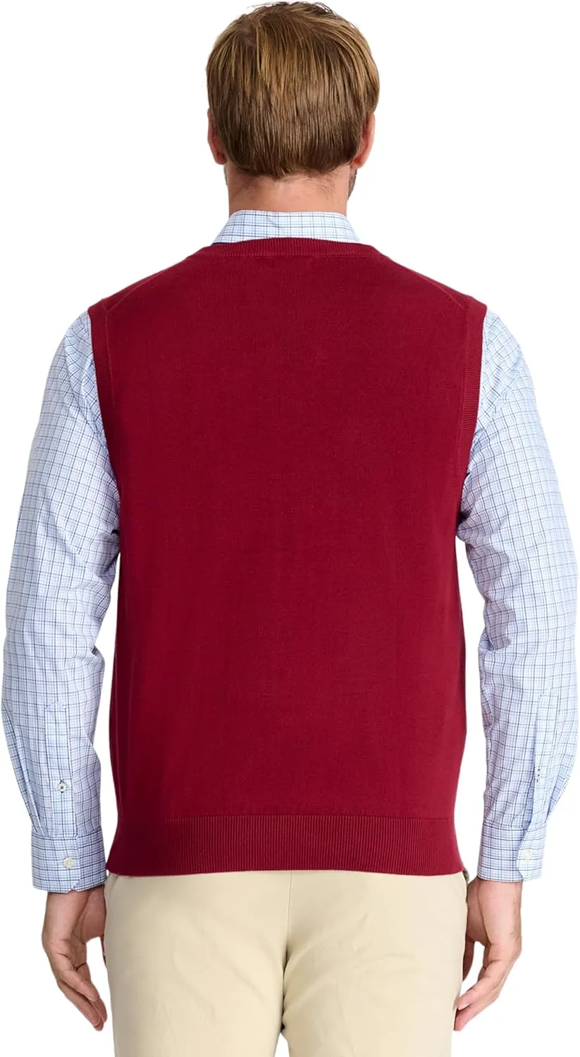 IZOD Men's Fine Gauge V-Neck Sweater Vest