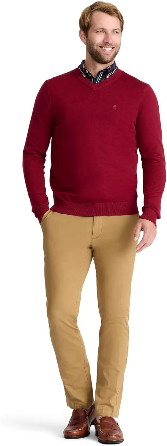 IZOD Men's Premium Essentials Solid V-Neck Sweater