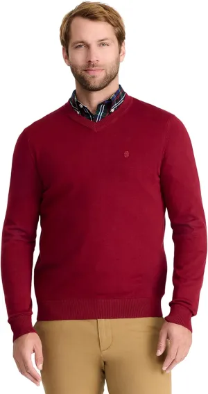 IZOD Men's Premium Essentials Solid V-Neck Sweater