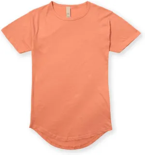 JD Apparel Mens Hip Hop Longline Tee  Curved Hem Cotton T-Shirt