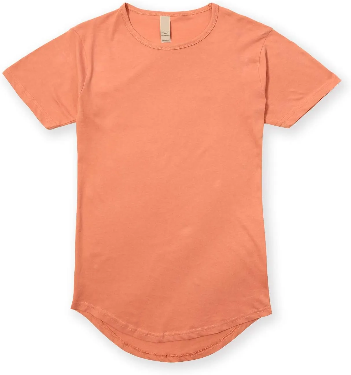 JD Apparel Mens Hip Hop Longline Tee  Curved Hem Cotton T-Shirt