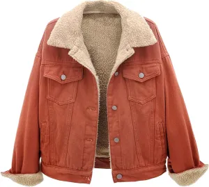 Jean Jacket Women 3/4 Sleeve Lightweight Denim Jacket Lapel Button Down Cropped Casual Jean Jackets Trucker Coats