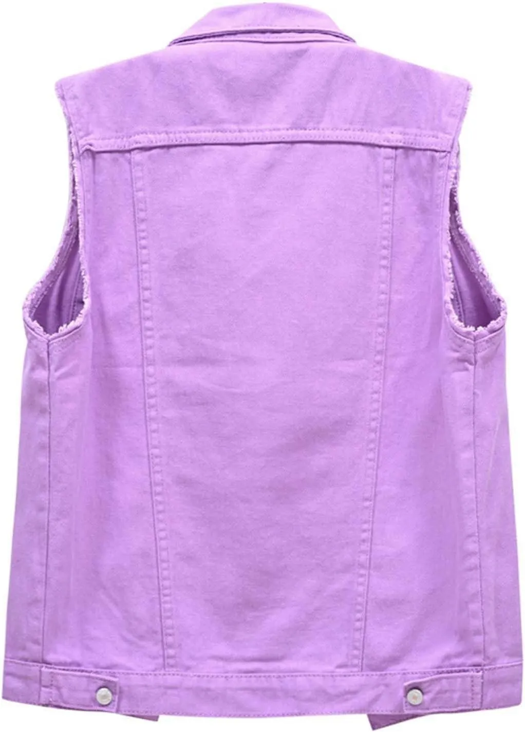 Jean Vest Top for Women Womens Denim Vest Sleeveless Cropped Denim Jacket Button Down Jean Waistcoat with Pockets