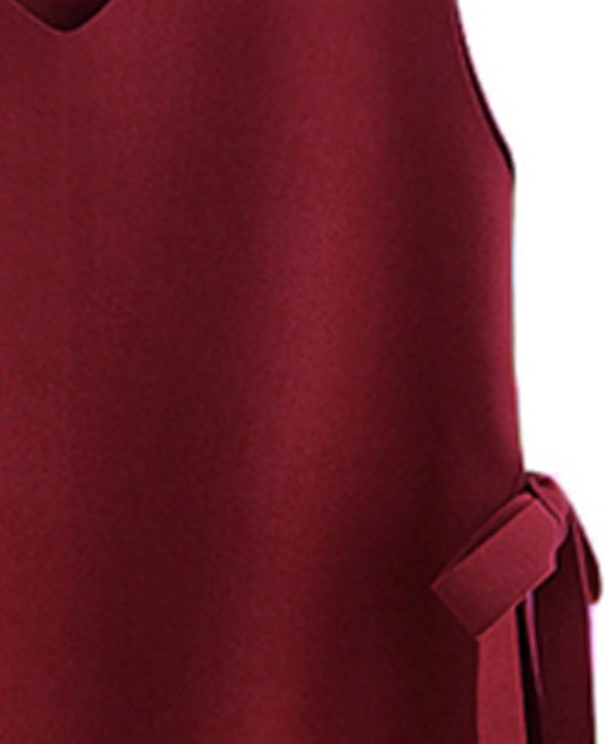 JEsilunmaMY Women's Side Tie Sleeveless Sweater Vest Lightweight V Neck Pullover Tank Tops Solid Color Loose Knitwear Vest