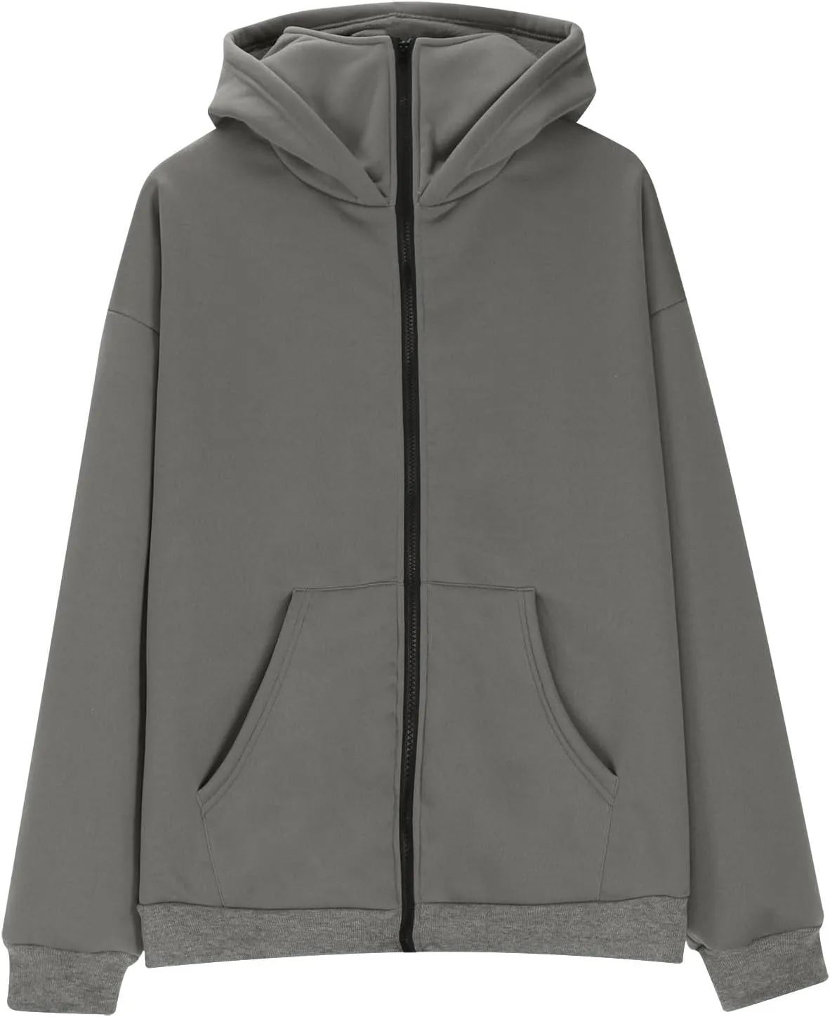 JIEMUXIU Zip Up Hoodie Men Casual Fashion Atnletic Pullover Sportwear Lightweight Cargo Hooded Sweatshirts with Face Mask