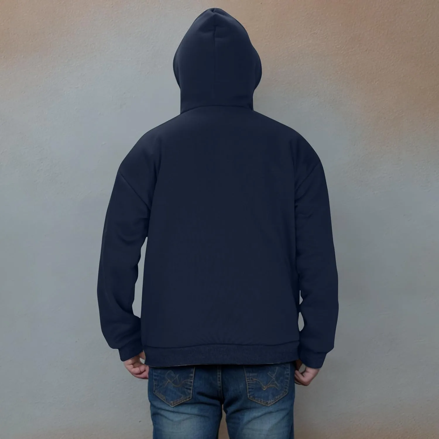 JIEMUXIU Zip Up Hoodie Men Casual Fashion Atnletic Pullover Sportwear Lightweight Cargo Hooded Sweatshirts with Face Mask