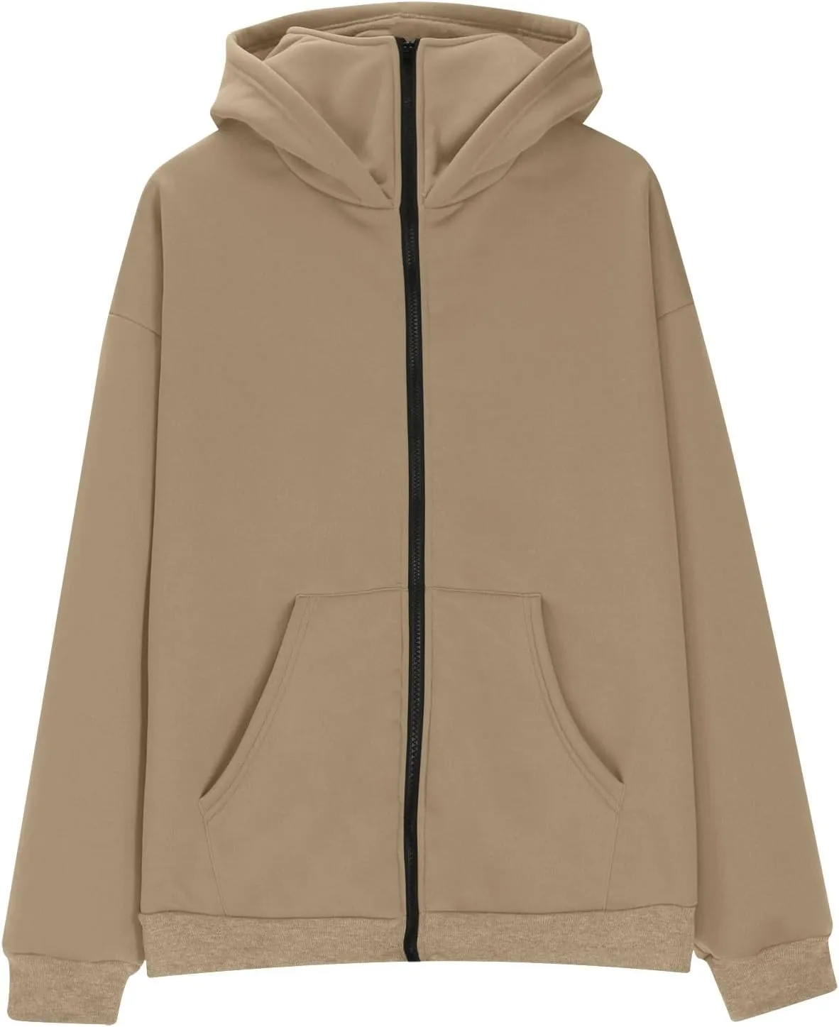 JIEMUXIU Zip Up Hoodie Men Casual Fashion Atnletic Pullover Sportwear Lightweight Cargo Hooded Sweatshirts with Face Mask