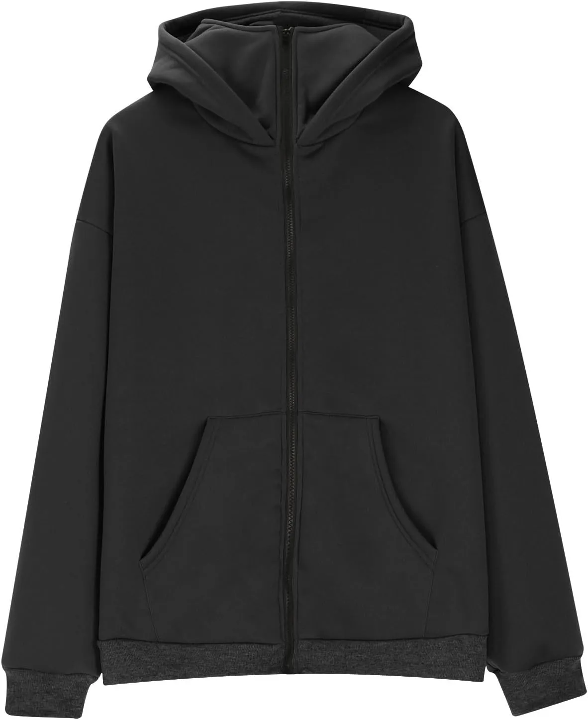 JIEMUXIU Zip Up Hoodie Men Casual Fashion Atnletic Pullover Sportwear Lightweight Cargo Hooded Sweatshirts with Face Mask