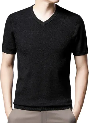 Joe Wenko Men's Short-Sleeve V-Neck Sweater